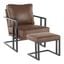 Roman Lounge Chair with Ottoman In Espresso