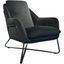 Romeo Lounge Chair In Dark Grey Velvet