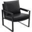 Rosalind Upholstered Track Arms Accent Chair In Black and Gummetal