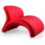 Rosebud Accent Chair in Red