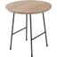 Rossmore Black Base Side Table With Natural Top