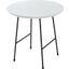 Rossmore Black Base Side Table With White Top