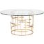 Round Tiffany Gold Metal Dining Table