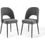 Rouse Dining Side Chair Upholstered Fabric Set of 2 EEI-4490-BLK-CHA