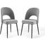 Rouse Dining Side Chair Upholstered Fabric Set of 2 EEI-4490-BLK-LGR