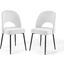 Rouse Dining Side Chair Upholstered Fabric Set of 2 EEI-4490-BLK-WHI