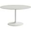 Rowan 54 Inch Modern Luxury Pedestal Round Marble Dining Table In White