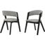 Rowan Gray Upholstered Dining Chair In Black Finish