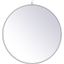 Rowan White Round Mirror With Decorative Hook MR4051WH
