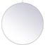 Rowan White Round Mirror With Decorative Hook MR4057WH