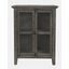 Shores 32 Inch Distressed Acacia Two-Door Accent Cabinet In Stone