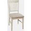 Rustic Shores Coastal Style Upholstered Desk Chair In Off White