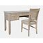 Shores USB Charging Desk and Chair Set In Watch Hill Brown and Grey