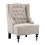 Ryan Diamond Button-Tufted Wingback Accent Chair In Beige
