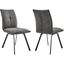 Rylee Dining Room Accent Chair In Charcoal Fabric And Black Finish