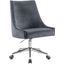 Sévère Grey Velvet Office Chair 0qb24388594