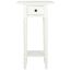 Sabrina Distressed Cream End Table with Storage Drawer
