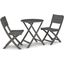 Safari Peak Gray Chairs W/Table Set Of 3