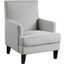 Saladin 30 Inch Transitional Fabric Arm Chair In Light Gray