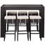 Sanders Brown and Sand 7-Piece Outdoor Bar Set