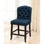Sania Counter Height Wingback Chair Set of 2 In Antique Black and Blue