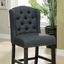 Sania Counter Height Wingback Chair Set of 2 In Dark Gray