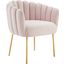 Sanna Channel Tufted Performance Velvet Arm Chair In Pink