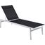 Santorini Black Resilient Mesh Waterproof Fabric Outdoor Patio Aluminum Mesh Chaise Lounge Chair 396Black
