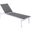 Santorini Grey Resilient Mesh Waterproof Fabric Outdoor Patio Aluminum Mesh Chaise Lounge Chair 396Grey