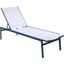 Santorini White Resilient Mesh Waterproof Fabric Outdoor Patio Aluminum Mesh Chaise Lounge Chair 397White