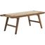 Saoirse 47 Inch Wove Rope Wood Bench In Natural Walnut