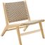 Saoirse Woven Rope Wood Accent Lounge Chair In Natural