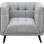 Sara Button Tufted Upholstered Chair In Grey