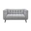 Sara Button Tufted Upholstered Loveseat In Grey