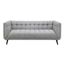 Sara Button Tufted Upholstered Sofa In Grey