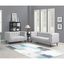 Sara Modern Mid-Century Button Tufted Upholstered Living Room Sofa Set In Gray