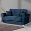 Sara Upholstered Convertible Loveseat with Storage In Blue