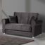 Sara Upholstered Convertible Loveseat with Storage In Gray
