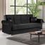 Sara Upholstered Convertible Sofabed with Storage In Black