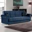 Sara Upholstered Convertible Sofabed with Storage In Blue
