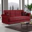 Sara Upholstered Convertible Sofabed with Storage In Burgundy