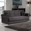 Sara Upholstered Convertible Sofabed with Storage In Gray