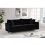 Saralue Black Velvet Sofa