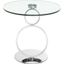 Satellite Round End Table In Clear Glass