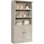 Sauder Select Bookcase With Doors In Chalked Chestnut