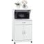 Sauder Select Microwave Kitchen Cart In Soft White