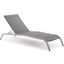 Savannah Gray Mesh Chaise Outdoor Patio Aluminum Lounge Chair