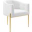 Savour Tufted Performance Velvet Accent Chair In White