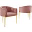 Savour Tufted Performance Velvet Accent Chairs - Set of 2 In Dusty Rose