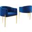 Savour Tufted Performance Velvet Accent Chairs - Set of 2 In Navy